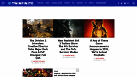 What Twinfinite.net website looked like in 2019 (5 years ago)
