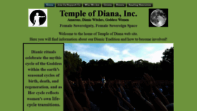 What Templeofdiana.org website looked like in 2019 (5 years ago)