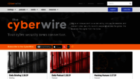 What Thecyberwire.com website looked like in 2019 (5 years ago)