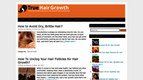 What Truehairgrowth.com website looked like in 2019 (5 years ago)