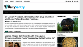 What Thedailysentry.net website looked like in 2019 (5 years ago)