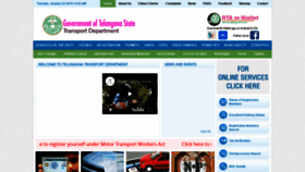 What Transport.telangana.gov.in website looked like in 2019 (5 years ago)