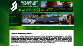 What Tepesanitary.com website looked like in 2019 (5 years ago)