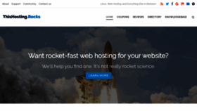 What Thishosting.rocks website looked like in 2019 (5 years ago)