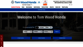 What Tomwoodhonda.com website looked like in 2019 (5 years ago)