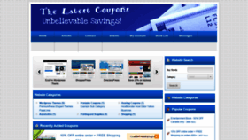 What Thelatestcoupons.com website looked like in 2019 (5 years ago)