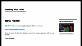 What Trekkingwithtwins.com website looked like in 2019 (5 years ago)