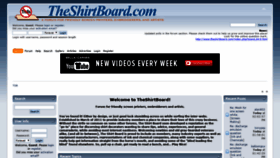 What Theshirtboard.com website looked like in 2019 (5 years ago)