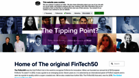 What Thefintech50.com website looked like in 2019 (5 years ago)