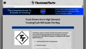 What Truckingtruth.com website looked like in 2019 (5 years ago)
