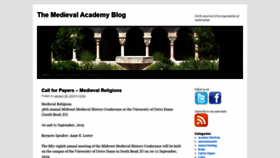 What Themedievalacademyblog.org website looked like in 2019 (5 years ago)