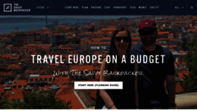 What Thesavvybackpacker.com website looked like in 2019 (5 years ago)