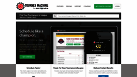 What Tourneymachine.com website looked like in 2019 (5 years ago)