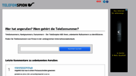 What Telefonspion.de website looked like in 2019 (7 years ago)