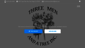What Threemenandatree.com website looked like in 2019 (5 years ago)