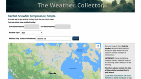 What Theweathercollector.com website looked like in 2019 (5 years ago)