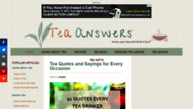 What Teaanswers.com website looked like in 2019 (5 years ago)