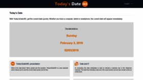 What Todaysdate365.com website looked like in 2019 (5 years ago)