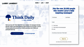 What Thinkdaily.com website looked like in 2019 (5 years ago)