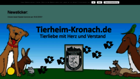 What Tierheim-kronach.de website looked like in 2019 (5 years ago)