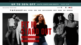 What Topshop.com website looked like in 2019 (5 years ago)