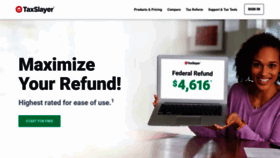 What Taxslayer.com website looked like in 2019 (5 years ago)