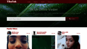 What Tikotok.com website looked like in 2019 (5 years ago)
