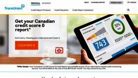 What Transunion.ca website looked like in 2019 (5 years ago)