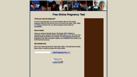 What Thepregnancytester.com website looked like in 2019 (5 years ago)