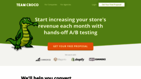 What Teamcroco.com website looked like in 2019 (5 years ago)
