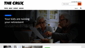 What Thecrux.com website looked like in 2019 (5 years ago)