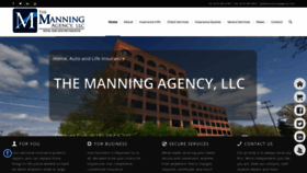 What Themanningagency.com website looked like in 2019 (5 years ago)