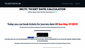 What Ticketdate.in website looked like in 2019 (5 years ago)