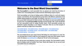 What Theunscrambled.com website looked like in 2019 (5 years ago)