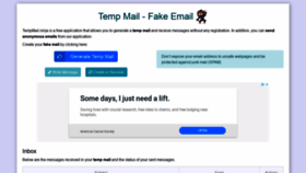 What Tempmail.ninja website looked like in 2019 (4 years ago)