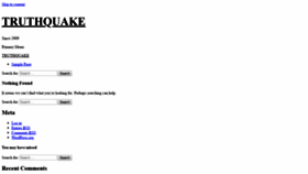 What Truthquake.com website looked like in 2019 (4 years ago)