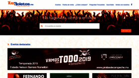 What Tusboletos.mx website looked like in 2019 (5 years ago)