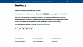 What Temproxy.com website looked like in 2019 (5 years ago)
