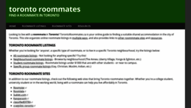 What Torontoroommates.ca website looked like in 2019 (4 years ago)