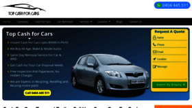 What Topcashforcars.com.au website looked like in 2019 (4 years ago)