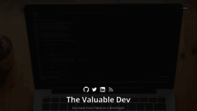 What Thevaluable.dev website looked like in 2019 (4 years ago)