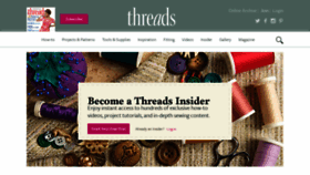 What Threadsmagazine.com website looked like in 2019 (4 years ago)