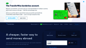 What Transferwise.com website looked like in 2019 (4 years ago)