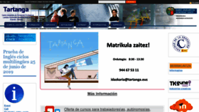 What Tartanga.eus website looked like in 2019 (4 years ago)