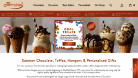 What Thorntons.co.uk website looked like in 2019 (4 years ago)