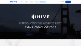 What Thehive.ai website looked like in 2019 (4 years ago)