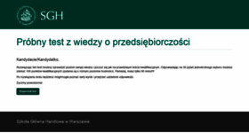What Test-przedsiebiorczosc.sgh.waw.pl website looked like in 2019 (4 years ago)