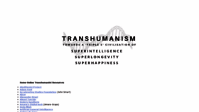 What Transhumanist.com website looked like in 2019 (4 years ago)