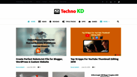 What Technokd.com website looked like in 2019 (4 years ago)
