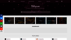 What Tiktogram.com website looked like in 2019 (4 years ago)